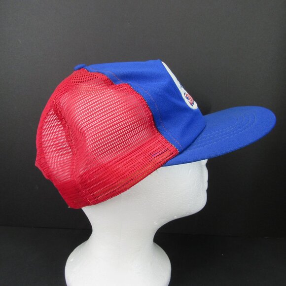 Vintage Thunderbirds '83 adea Puff Patch Logo Blue/Red Adj Snapback Cap Hat - Picture 4 of 9